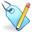 blue, edit, tag icon