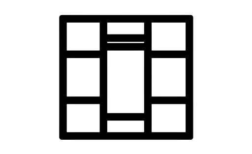 Panel Wardrobe Installation svg vector icon