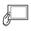 control, gadget, gesture, handheld, interaction, tablet, touchscreen svg vector icon