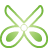 basic, green, scissors icon