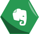 evernote, hexagon, social svg vector icon
