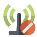 antenna,cancel icon
