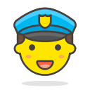 1, man, officer, police svg vector icon