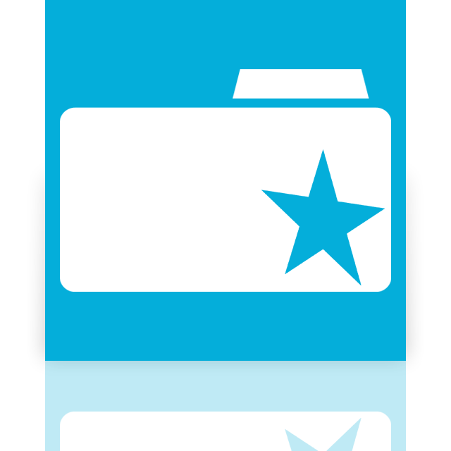bookmarks, folder, mirror icon